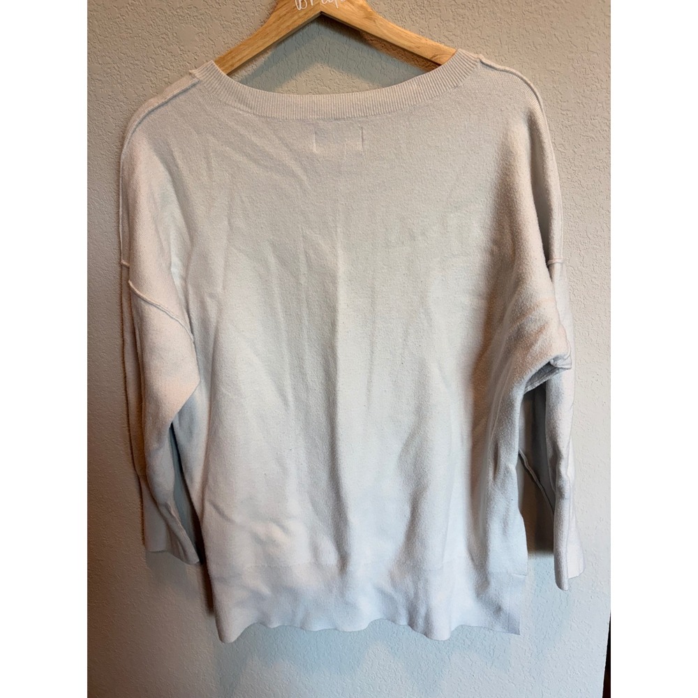 Abercrombie & Fitch Soft AF Collection Cream V-Neck Oversized Sweater Womens M - Picture 3 of 7